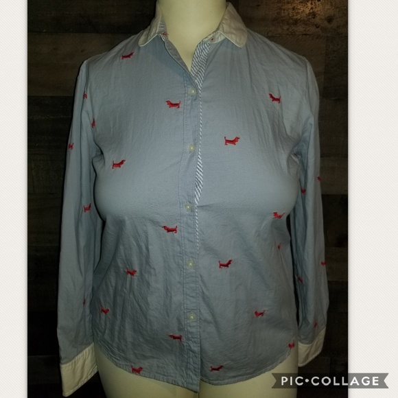 Tommy Hilfiger Tops - Tommy Hilfiger Oxford Daschund Shirt Size XL